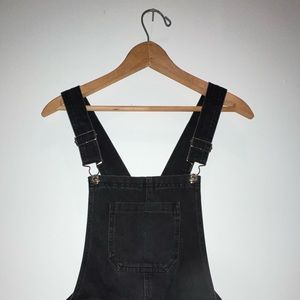 forever 21 mini overall dress - black - size small